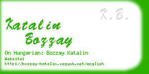 katalin bozzay business card